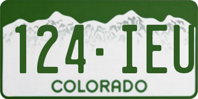 CO license plate 124IEU