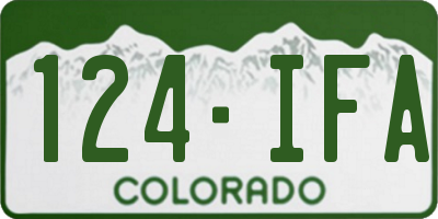 CO license plate 124IFA