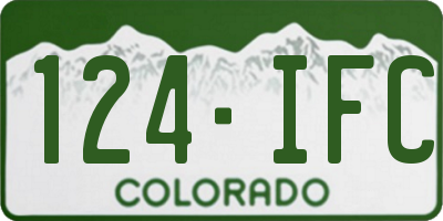 CO license plate 124IFC