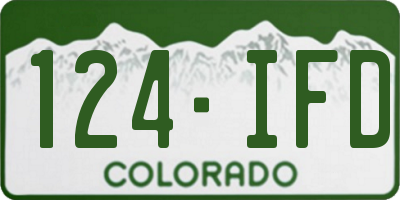 CO license plate 124IFD