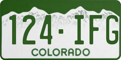 CO license plate 124IFG