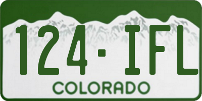CO license plate 124IFL