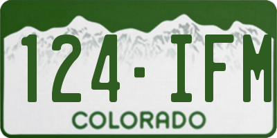 CO license plate 124IFM