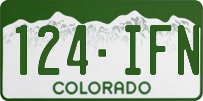 CO license plate 124IFN
