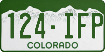 CO license plate 124IFP