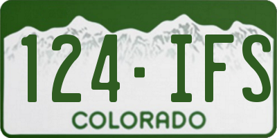 CO license plate 124IFS