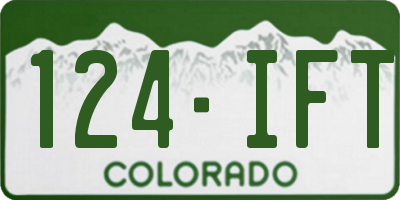 CO license plate 124IFT