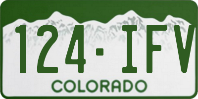 CO license plate 124IFV