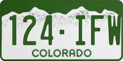 CO license plate 124IFW