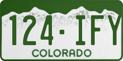 CO license plate 124IFY