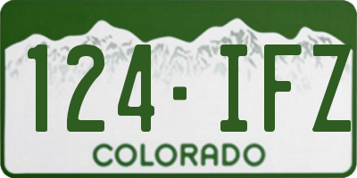 CO license plate 124IFZ