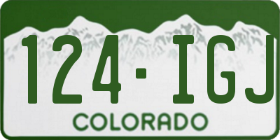 CO license plate 124IGJ