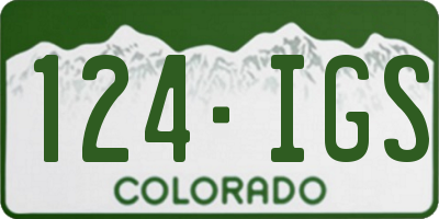 CO license plate 124IGS