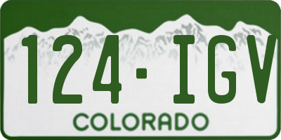 CO license plate 124IGV