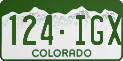 CO license plate 124IGX