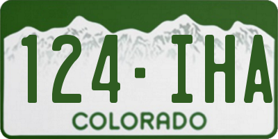 CO license plate 124IHA