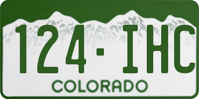 CO license plate 124IHC