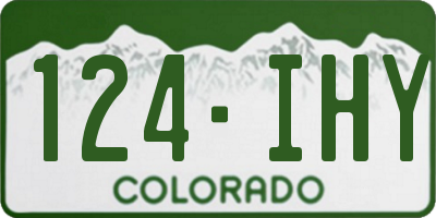 CO license plate 124IHY