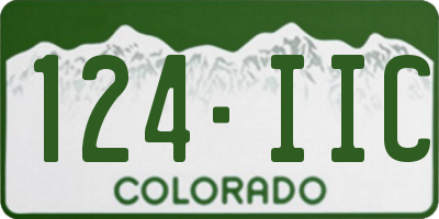 CO license plate 124IIC