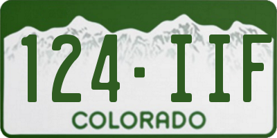 CO license plate 124IIF