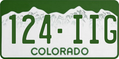 CO license plate 124IIG