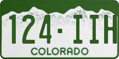 CO license plate 124IIH