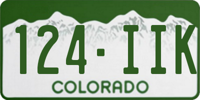 CO license plate 124IIK