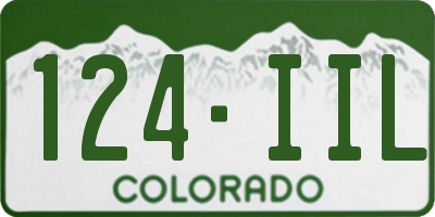 CO license plate 124IIL