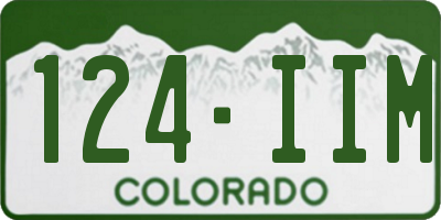 CO license plate 124IIM