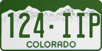 CO license plate 124IIP