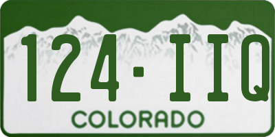CO license plate 124IIQ