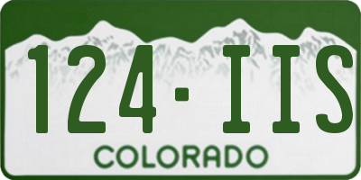 CO license plate 124IIS