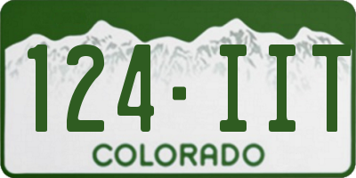 CO license plate 124IIT