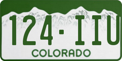 CO license plate 124IIU