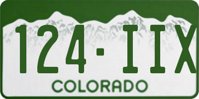 CO license plate 124IIX