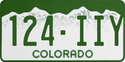 CO license plate 124IIY