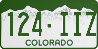 CO license plate 124IIZ