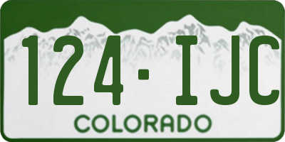 CO license plate 124IJC