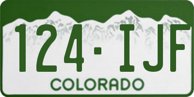 CO license plate 124IJF