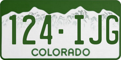 CO license plate 124IJG