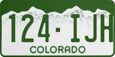 CO license plate 124IJH