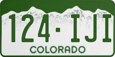 CO license plate 124IJI