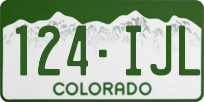 CO license plate 124IJL