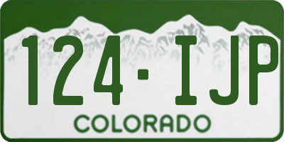 CO license plate 124IJP