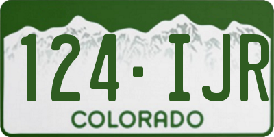 CO license plate 124IJR