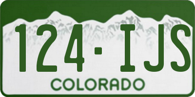 CO license plate 124IJS