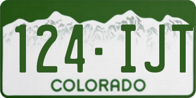 CO license plate 124IJT