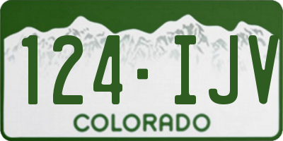 CO license plate 124IJV