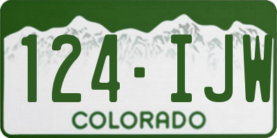 CO license plate 124IJW