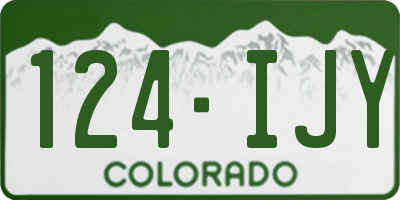 CO license plate 124IJY